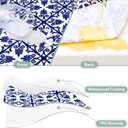 misaya 2 Pack 6 Foot Rectangle Picnic Tablecloth, Elastic Fitted Waterproof Table Cover, Windproof Washable Polyester Table Cloth for Camping, Indoor and Outdoor (Navy, 30" x 72")