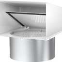 6 Inch Hooded Wall Vent Cover, Dryer Wall Vent Cover Outside with Screen & Damper, Wall Exhaust Vent Cover, Outdoor Air Vent Cap for Range Hoods/Kitchen/Bathroom/Laundry/Basements/Garages, White