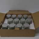 Mason Jar Cups, Mason Jars With Handle And Lids, Drinking Glasses Cups, Glass Mugs with Handles 16 oz 12 Pack