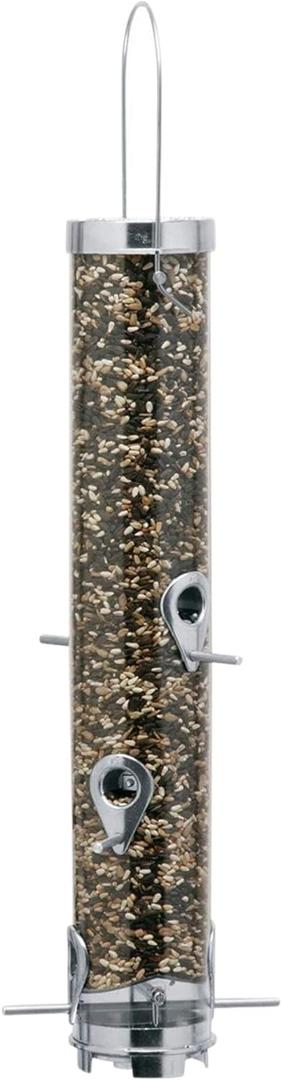 Droll Yankees Classic B-Series Sunflower Bird Feeder, 20-Inch Tube Feeder, 6-Ports, 2.5 lb Seed Capacity