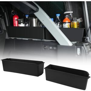 Trunk Storage Tray Organizers Rear Cargo Side Box Applicable to Ford Bronco 2021 2022 2023 4 Door, Trunk Caddy Box, Internal Accessories, Black Matte Finish (Right Storage Box)