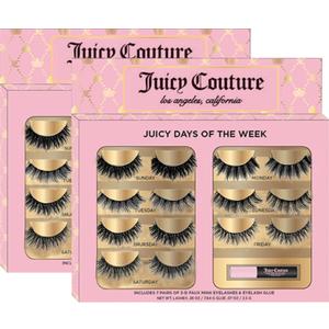 Juicy Couture 3D Faux Mink False Eyelashes - 14 Pairs with Applicator & Eyelash Glue, Wispy Natural Look, New Silky, Dramatic, Charming, Sassy & Extra Styles, Easy to Apply, Cruelty-Free & Reusable