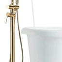 Seoul Floor Mounted Tub Bath Filler with Hand Shower