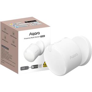 Aqara Presence Sensor FP300 Wireless 5-in-1 Motion Sensor with mmWave, PIR, Light, Temperature & Humidity Detection, Thread & Zigbee, Supports HomeKit, Home Assistant, Alexa, Google Home