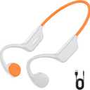 Swimming Bone Conduction Headphones, IPX8 Open Ear Headphones Bluetooth 5.4 Waterproof Earbuds with 32GB MP3 7H Playtimes, Underwater Headphones for Marathon Swimming Running Cycling