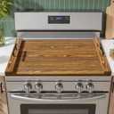 Wooden Stove Top Cover: Noodle Board Stove Cover for Electric and Gas Stove, Farmhouse Kitchen Counter Organizer, Charcuterie Board and Serving Tray with Handles, 30" x 22" x 0.6"
