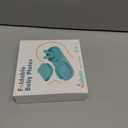 Silicone Foldable Novelty Dinner Plates,Baby Plates Travel Essential with Forks and Spoons,Microwave & Dishwasher Safe,Aqua