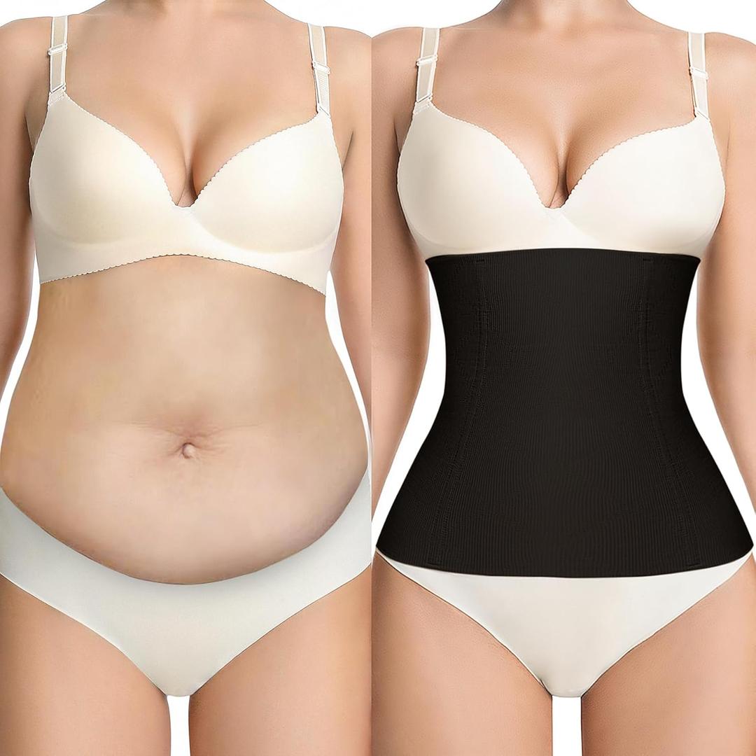 sellto Waist Trainer for Women Tummy Control Postpartum Recovery Belt Waist Cincher Body Shaper (X-Large, 1pack-black)