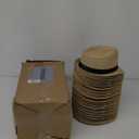 Suhine 36 Pcs Halloween Men Fedora Style Hat Bulk 20s Straw Short Brim Panama Women Party Costume, Circumference 60 cm (Beige)