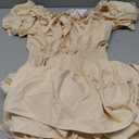 Renaissance Costume Women Medieval Chemise Dress Peasant Tops Irish Under Dress S Beige