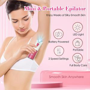 Epilator for Women, Smooth Glide Epilators Hair Removal Device, 2-Speed Gentle Lady Epilator for Face, Arms, Legs and Fine Facial Hairs