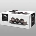 Creative Scents Dublin Brown Tray and Ball Set - Living Room, Entry Table Decor Centerpiece Table Decorations - Decorative Tray for Dining Room, Accent Decor Bowl for House Decoration