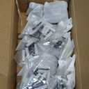 Industrial L Pipe Shelf Brackets for 6-12 In Depth Wood,Heavy-Duty 3/4" Iron,Wall Mount Floating Shelf Bracket L Metal Pipe Shelving Brackets for Wood-Black DIY Pipe Shelves(5.5*3.1 Inch 10 Pack)