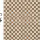 LIVEBOX 9x12 Area Rugs for Living Room, Checkered Non-Slip Washable Rugs, Farmhouse Neutral Classic Geometric Large Boys Area Rug for Bedroom, Carpet for Living Dining Room Office(Brown,9'x12')