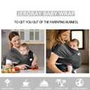 Baby Wraps Carrier, Jeroray Baby Carrier,Hands Free Infant Carrier, Lightweight,Breathable,Softness,Heather Grey