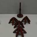 Tree Coasters Set of 4 - Wooden Trivets for Hot Dishes, Pot, Bowl, Coffee, Teapot (Brown-4)