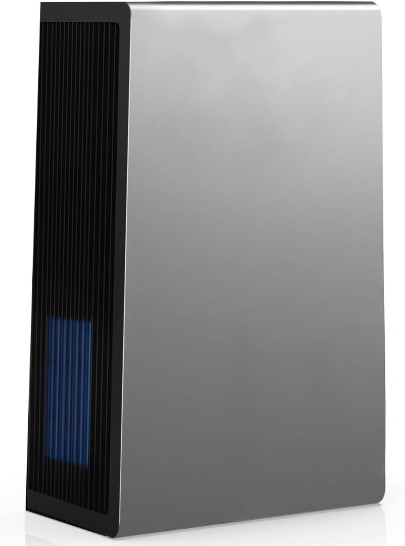 Dehumidifier for Home, 98OZ Tank Water,(1000 sq.ft) Dehumidifier for Bathroom,Badroom,Basement,with Auto Shut Off, 7 Color LED,Gray