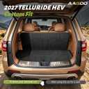 Cargo Liner for 2027 Kia Telluride Hybrid (7 & 8 Passenger), Custom Fit TPE Trunk Mat with Lower Storage Mat, All Weather Waterproof Cargo Tray, 3D Laser Measured, Accessories, Black