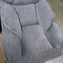 Efomao Executive Office Chair, Soft-Cushioned Computer Chair with Foot Rest, Fabric Home Office Desk Chairs, Big and Tall Office Chairs, Grey