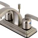 Kingston Brass KB4648EFL Centurion 4-Inch Center Set Lavatory Faucet with Retail Pop-up, Brushed Nickel