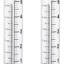 5" Capacity Rain Gauge Glass Replacement Tube, Lip Design, Great for Yard Garden Outdoor Home (2 Pack)