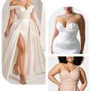 Plusfreeee Strapless Bras for Women Padded Convertible Non Slip Full Coverage Bra Underwire Support Beige 40E