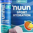 Nuun Sport Electrolyte Tablets with Magnesium, Calcium, Potassium, Chloride & Sodium, Gluten Free & Vegan, Tropical, 8 Pack (80 Servings Total)