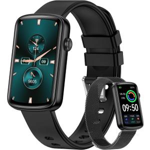 RUIMEN Fitness Tracker, Fitness Watches for Women Men with Heart Rate Monitor Blood Oxygen Sleep Tracker Pedometer, 1.47" Smart Watch Step Calorie Counter for Android iOS IP68 Waterproof (Black)