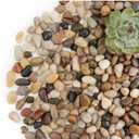 NUPICK 3lb River Rocks for Plants Indoor, 1/5 Inch Mixed Pebbles for Vase Fillers, Decorative Pea Gravel for Fish Tank, Natural Polished Stones for Succulent, Bonsai, Landscaping, Bird Baths