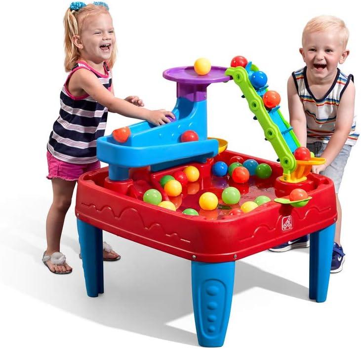 Step2 Stem Discovery Ball Table, Kids Water Table Activity Sensory Playset, Summer Outdoor Toys, 13 Piece Water Toy Accessories, For Toddlers 2+ Years Old, Large