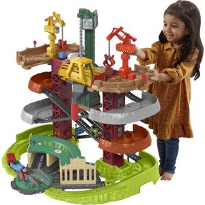 Thomas & Friends Trains & Cranes Super Tower, motorized train and track set for preschool kids ages 3 years and up