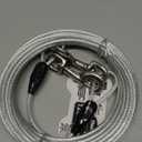 Petest 30ft Reflective Tie-Out Cable for Heavy Dogs Up to 125 Pounds
