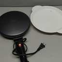 Moss & Stone Electric Crepe Maker  8 Portable Crepe Pan Nonstick with Dipping Plate, Auto Shut-Off, On/Off Switch, Even Heating & One Automatic Temperature Control  Compact Crepe Maker