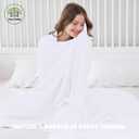 Cosy Family 100% Cotton Muslin Bed Blanket - Breathable & Lightweight, 4 Layer, White, 80x90 Inches