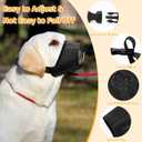 Coppthinktu Dog Muzzle Suit - 7PCS Adjustable Muzzles for Small to Large Dogs, Soft Comfortable Mouth Cover for Long Snout, Controls Biting, Barking & Chewing