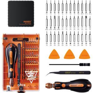 Screwdriver Set By JAKEMY, 43 in 1 Precision Screwdriver Kit Magnetic Replaceable Bits Repair Tool Kit Opening Tool and Tweezer for phone Cellphone PC Electronics (Jm-8153+ 43 in 1)