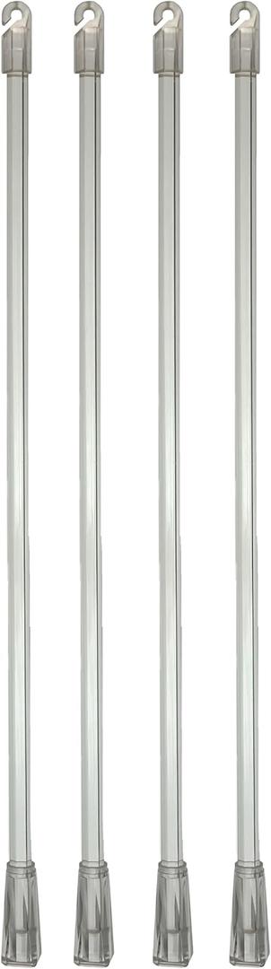 Generic Long Clear Blind Tilt Wand Replacement with Hook and Grip (4 Pack - 36"")
