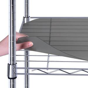 BRIAN & DANY Wire Shelf Liner 24" X 48", Heavy Duty Shelf Liners for Wire Shelving, Waterproof Protector Mats, Set of 4, Charcoal