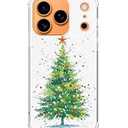 Dawjeg Watercolor Christmas Tree Phone Case Compatible with iPhone 17 Pro