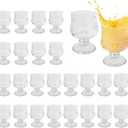 24 Pcs Shot Glass Bulk Set 1.5 oz Mini Cute Shot Glasses Cordial Glasses with Stem Sherry Glasses Clear Shot Glassware for Wine Liqueur Tequila Whiskey Beverage Wedding Party Bar Supplies