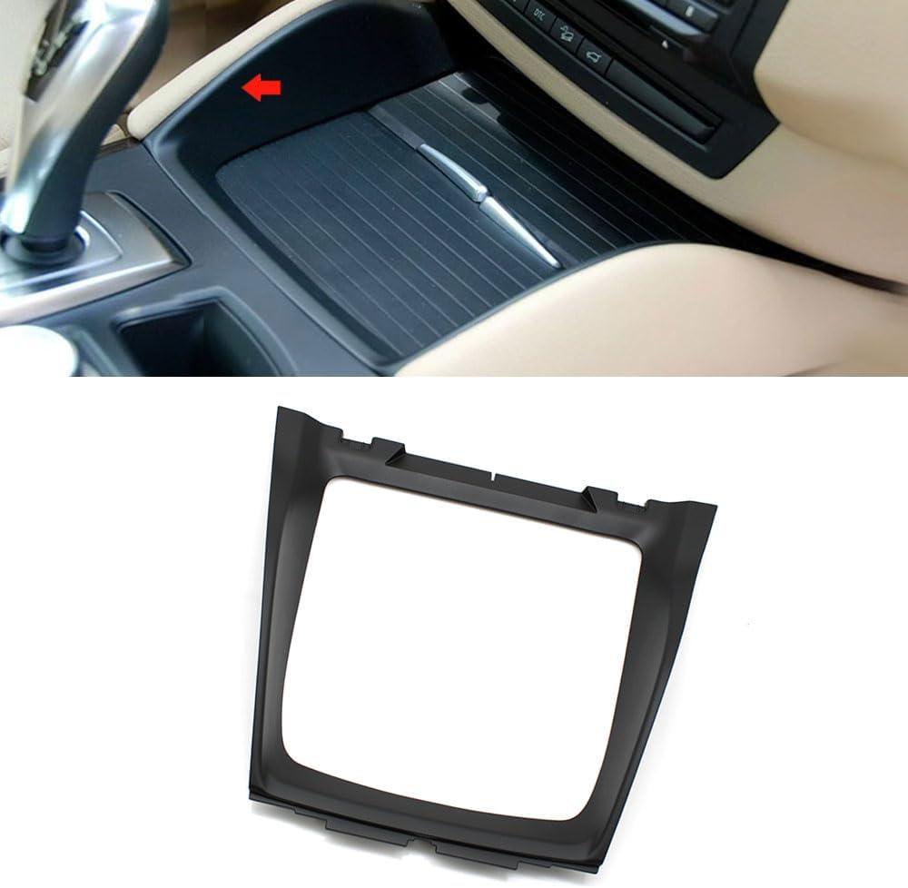 Compatible with BMW X5 E70/X6 E71, Front Console Cup Holder Cover Frame Center Console Roller Blind Decorative Panel Bezel Trim Replacement 51166956756 (Model B)