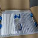 360 Rotating Bookshelf, 4-Tier Spinning Book Shelf Tower with Solid Wood & Clear Acrylic, Square Revolving Bookcase for Living Room, Bedroom and Office