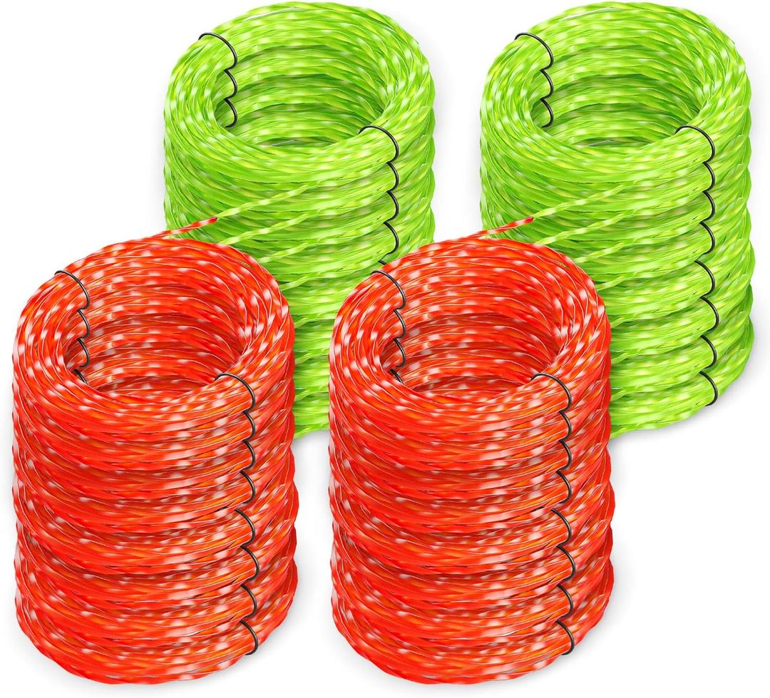 16 Pack AL2420PD 0.095 Replacement Twisted Trimmer Lines Compatible with All EGO 15-Inch String Trimmers, 224 FT Dual Color Pre-Cut Heavy Duty Weed Wacker String for EGO Line Trimmers