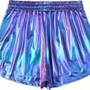 Perfashion Women's Metallic Shorts Summer Sparkly Hot Outfit Shiny Short Pants