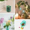 Blue Votive Candle Holders Set of 24, Blue Candle Holders for Wedding Centerpieces, Teal Decor for Home, Vintage Boho Party Table Bridal Shower Centerpieces for Table Decor