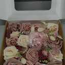 Lookein Artificial Flowers for DIY Wedding Decoration Bridal Bouquet Table Centerpieces Flower Wreaths Aisle Flowers Home Decor, Belle Dusty Rose