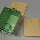 Brabtod Bird Seed Storage Container Set of 2,10LB Bird Food Container-Green