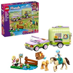 LEGO Friends Horse & Baby Foal Trailer Building Toy for Girls & Boys - Pretend Play Set for Kids, Ages 7+ - W/Autumn & Matilde Minidolls, Toy Animals, & Accessories - Gift Idea for Birthdays - 42695