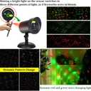 Laser Projector Lights Outdoor for Christmas, Motion Laser Christmas Lights Projector, Red & Green Stars Starry Show Dynamic Patterns for Xmas Seasonal Decorative Lighting House Wall