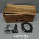 Extra Large Cable Management Box, Wood Cord Hider Box & Organizer for Power Strip, TV Wires & Desk Cable Storage